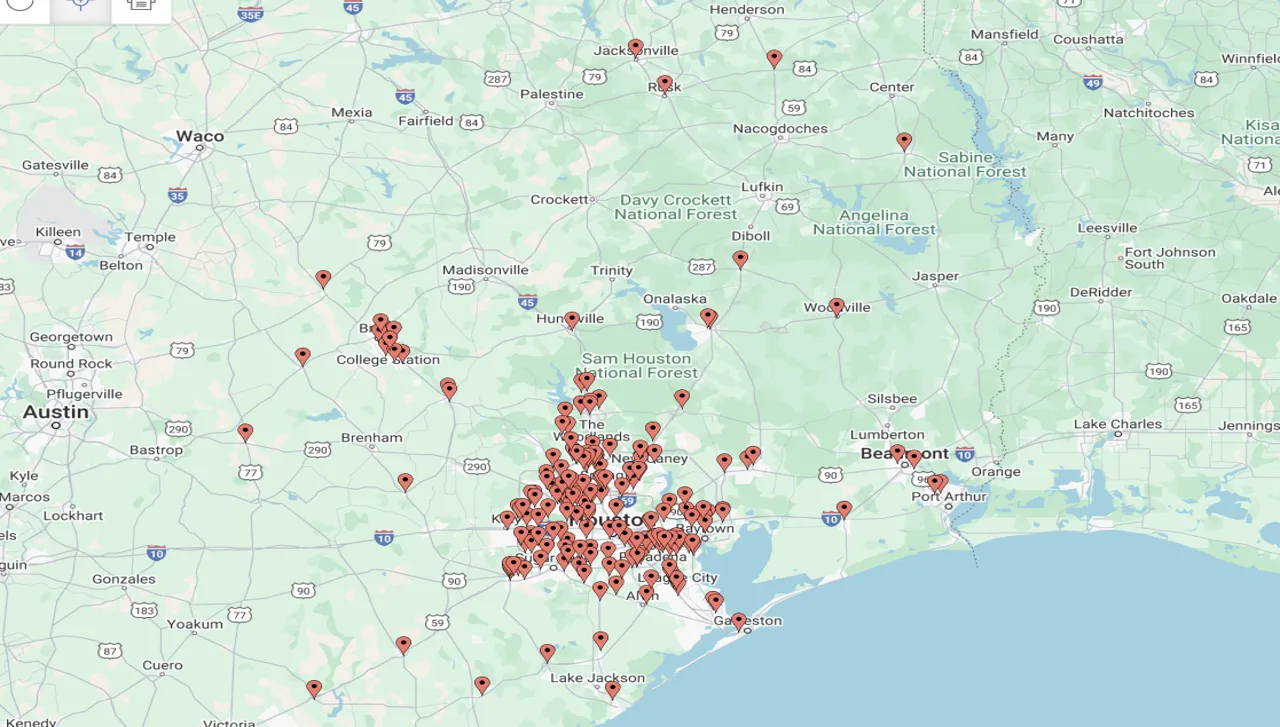Allstar Petroleum Services service coverage map